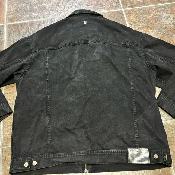 ~~Rocawear Vintage Black Denim ZIP UP Jacket Men’s XXL Zip Up Trucker...a few li - Picture 7 of 9